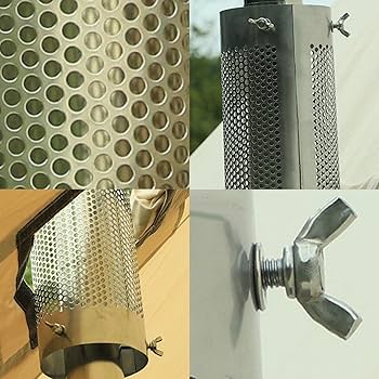 Amazon.co.jp: 煙突パイプ 煙突ガード 耐熱メッシュカバー テント