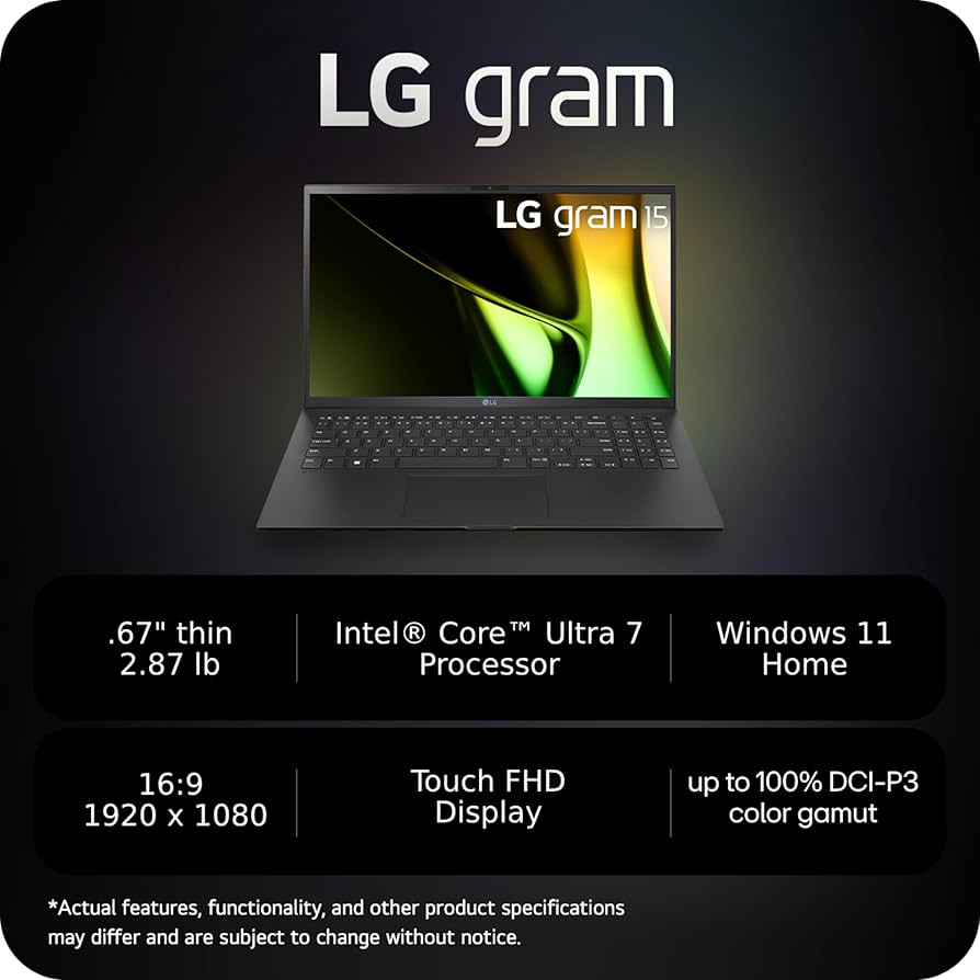 Amazon.com: LG gram 15-inch Lightweight Laptop, Intel Evo Edition