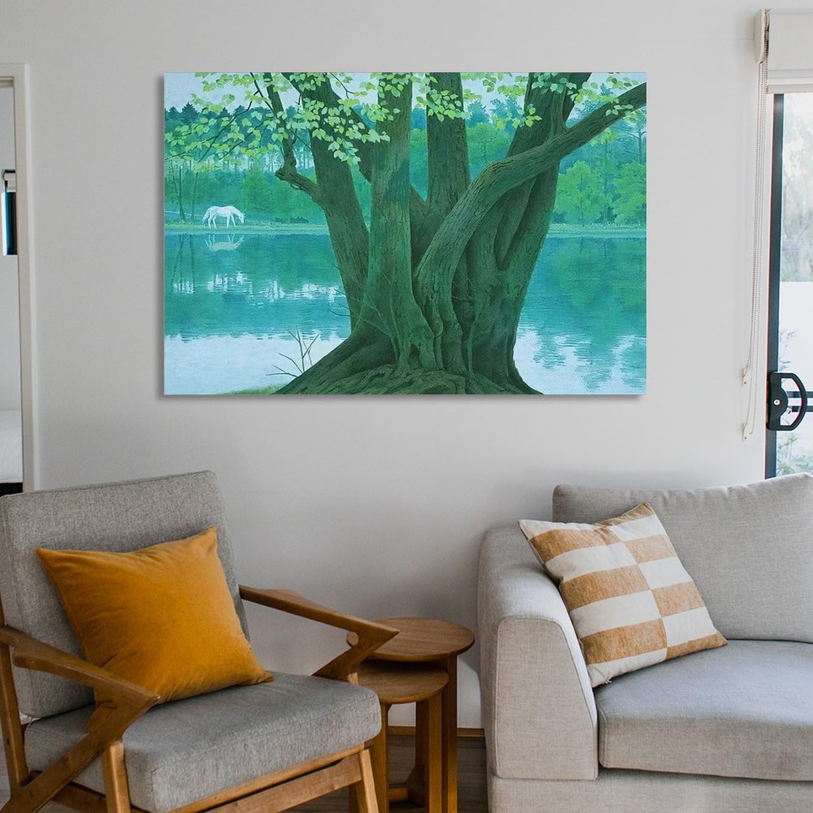 Amazon.co.jp: 画家 東山魁夷 風景画 若葉 の 季節 ポスター 絵画