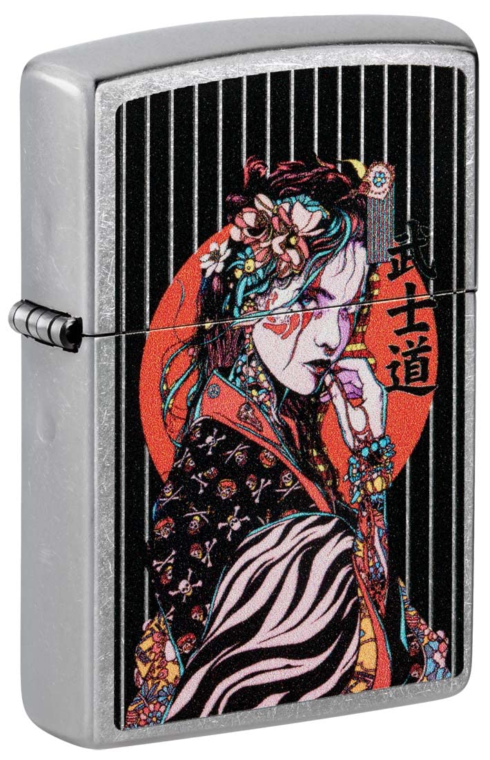 Amazon.com: Zippo Lighter: Japanese Geisha Girl - Street Chrome