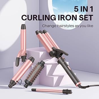 Amazon.com: Wavytalk 5 in 1 Curling Wand Set, Dual Voltage Curling
