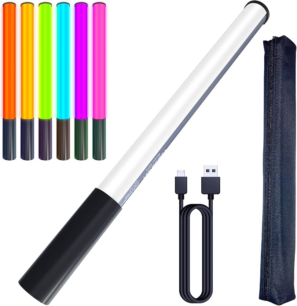 Amazon | YINGNUOST スティックライト 撮影用ライト LEDビデオライト