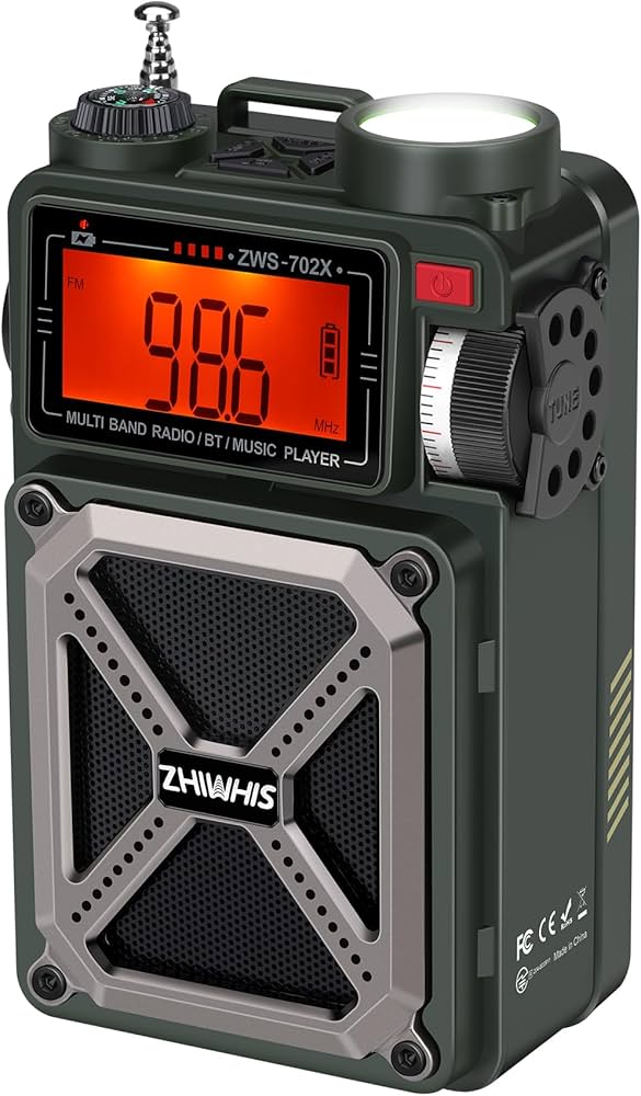 Amazon.co.jp: ZHIWHIS Bluetoothスピーカー 防災ラジオ FM/AM/短波