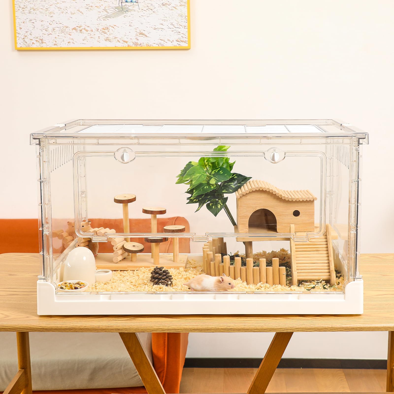 Amazon | Ruexue ハムスターケージ＆モルモット、小動物ペット用の完全