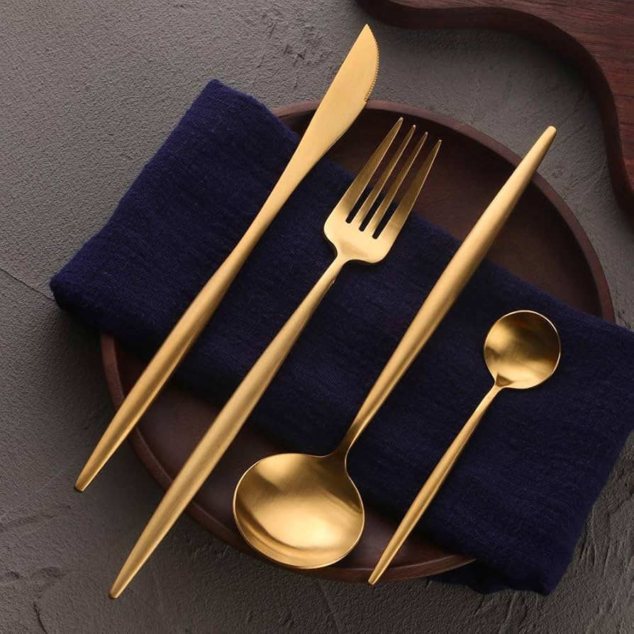 Amazon | Buyer Star ステンレス カトラリーセット ゴールド