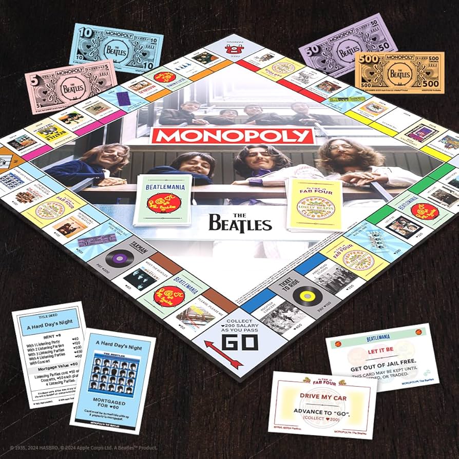 Amazon.com: Monopoly: The Beatles, Play as Rocky Raccoon