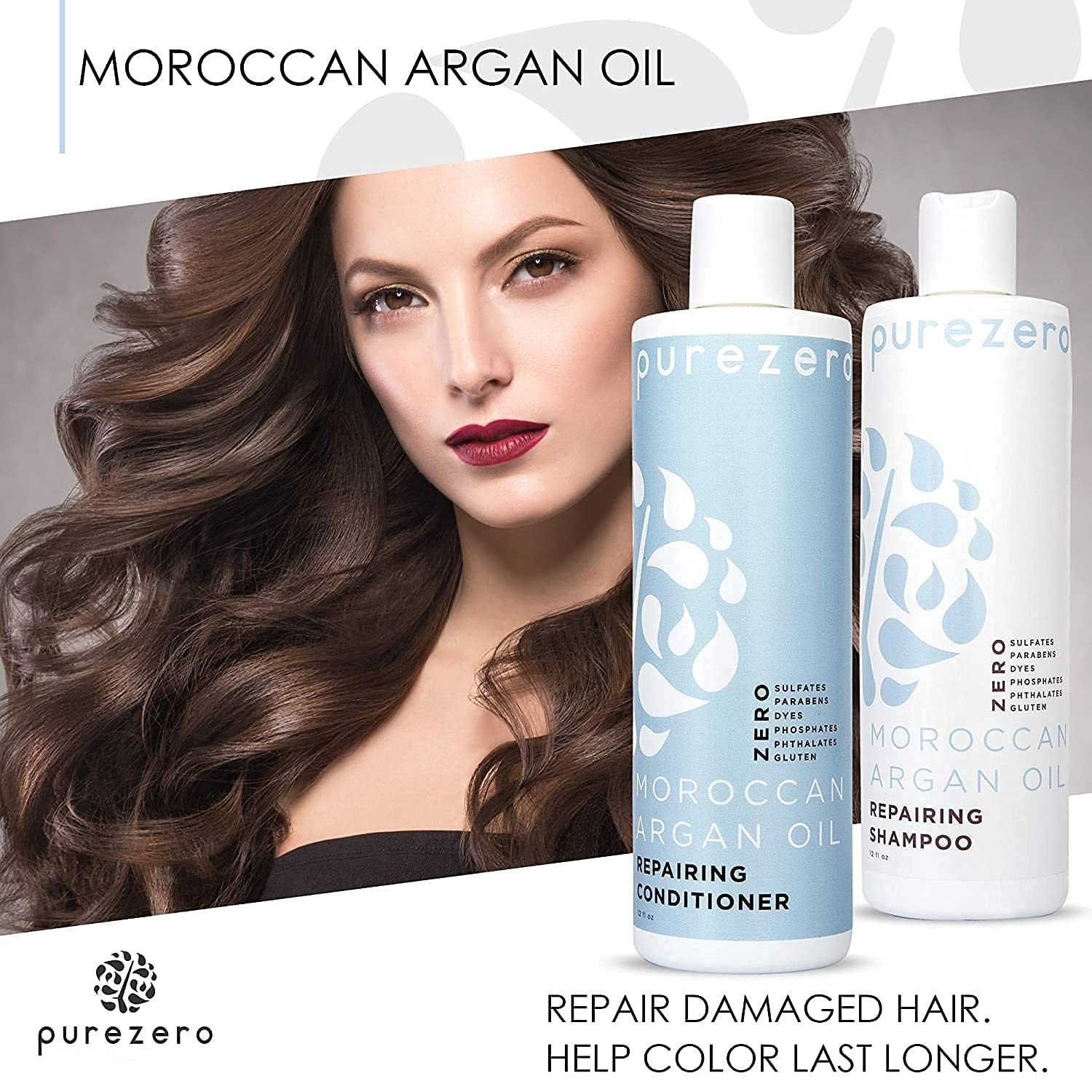 Amazon.com : Purezero Moroccan Argan Oil Shampoo & Conditioner set