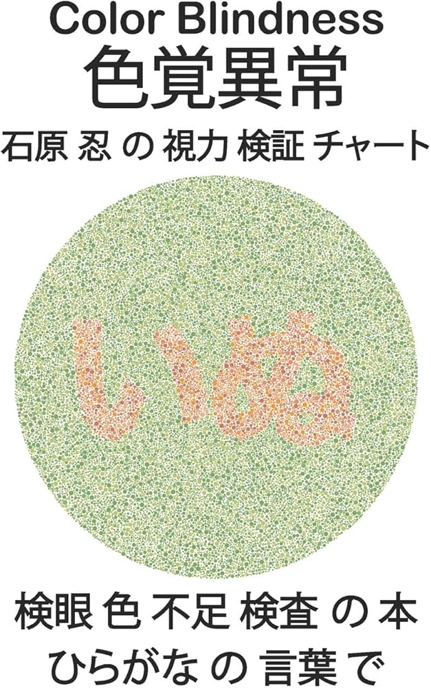 Amazon | Color Blindness 色覚異常 石原 忍 の 視力 検証 チャート