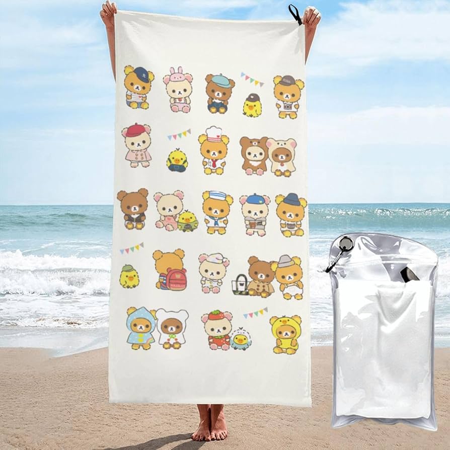 Amazon｜リラックマ バスタオル 吸水速乾 大判タオル ふわふわ バス