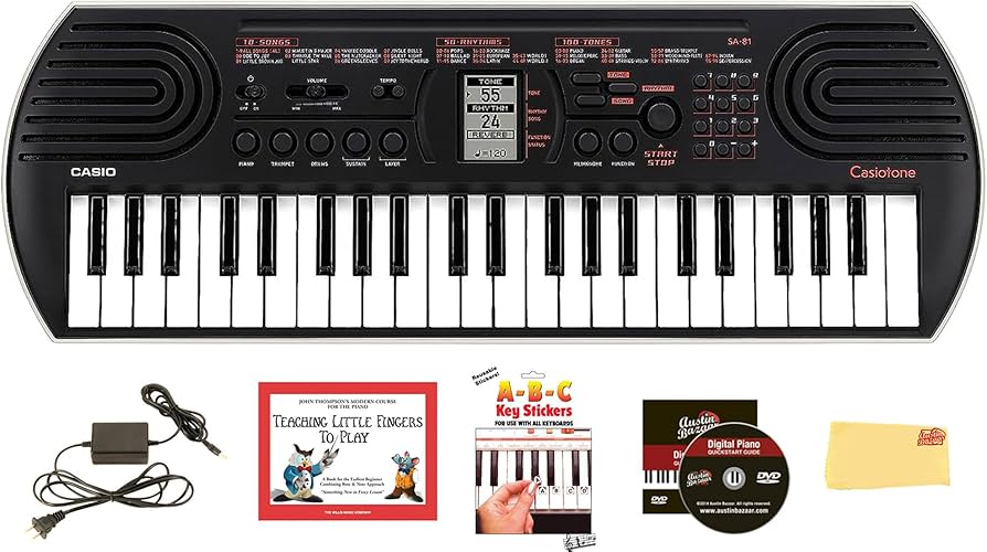 Amazon.com: Casio SA-81 44-Key Mini Keyboard Bundle with Power