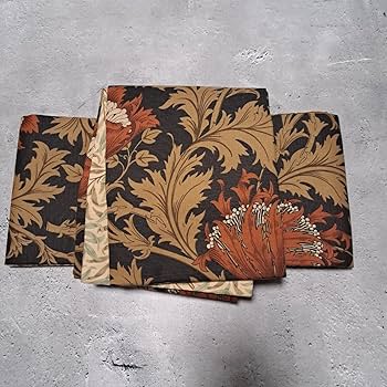 Amazon.co.jp: 半幅帯 ウィリアムモリス アネモネ 赤茶×ウィローボゥ