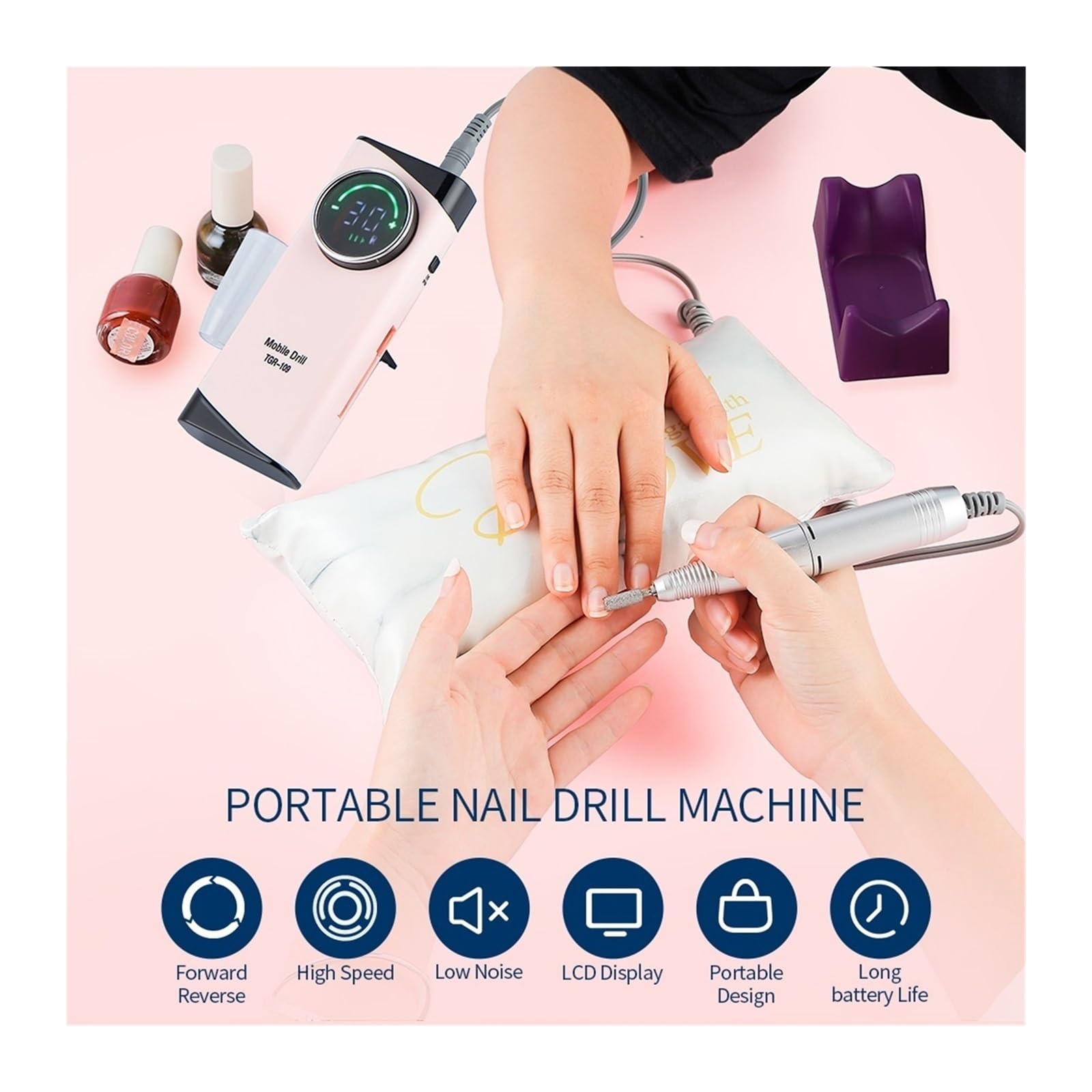 Amazon.co.jp: 電動ネイルドリル プロフェッショナル 30000RPM 充電式