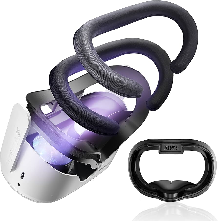 Amazon | Quest 2用 フェイスクッション 通気性・放熱性に 幅広の光