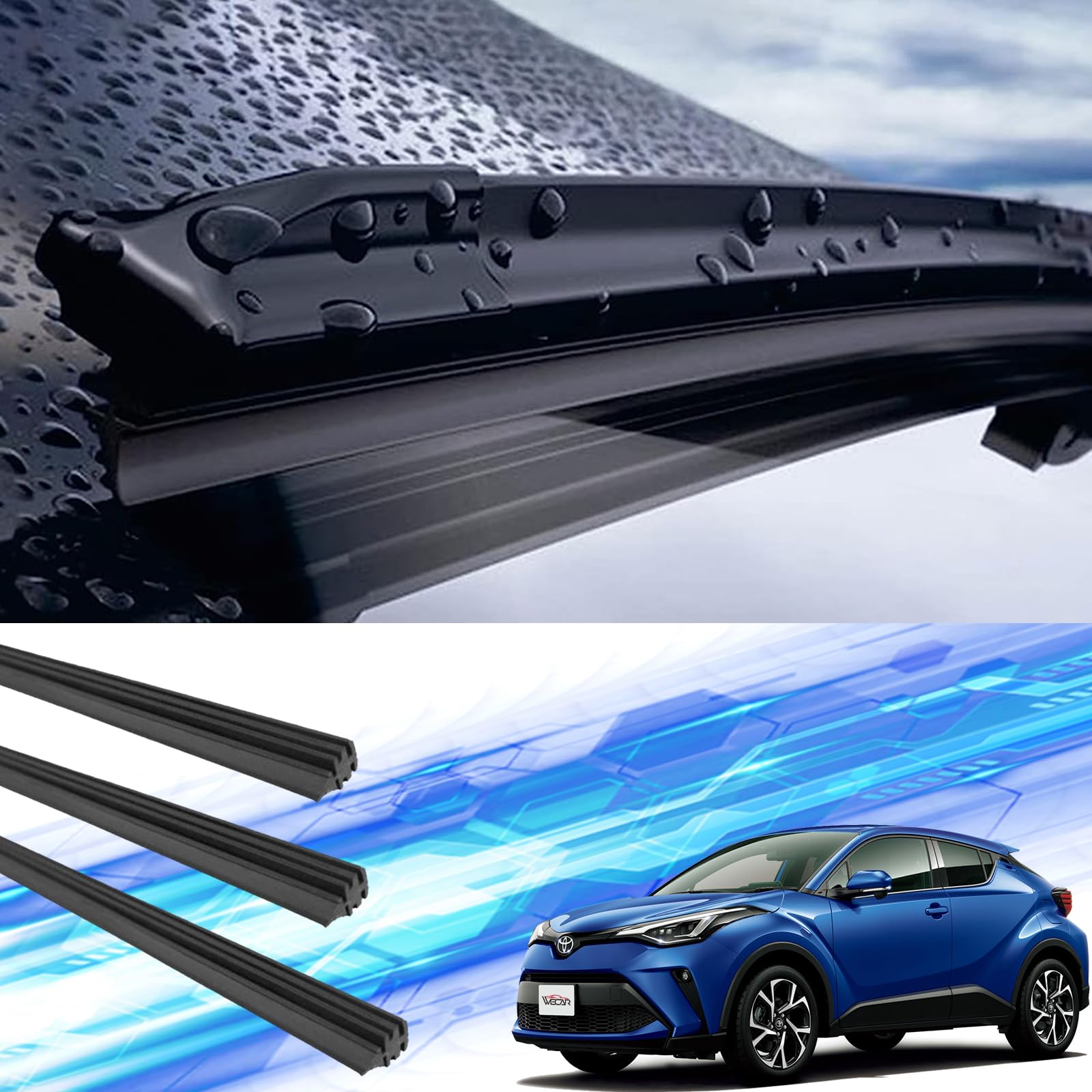 Amazon.co.jp: C-HR CHR ワイパー 替えゴム 適合サイズ 純正互換品