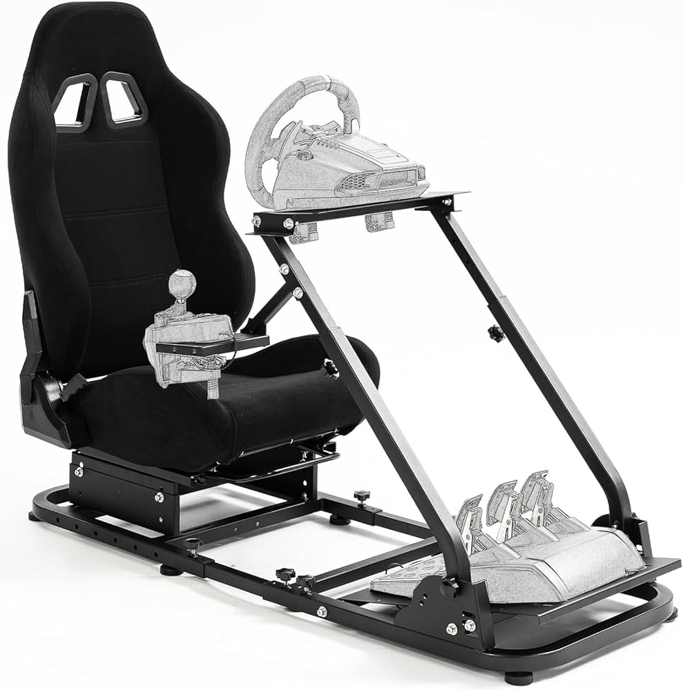 Amazon.co.jp: MINNEER レーシングコクピットブラックシート調整可能