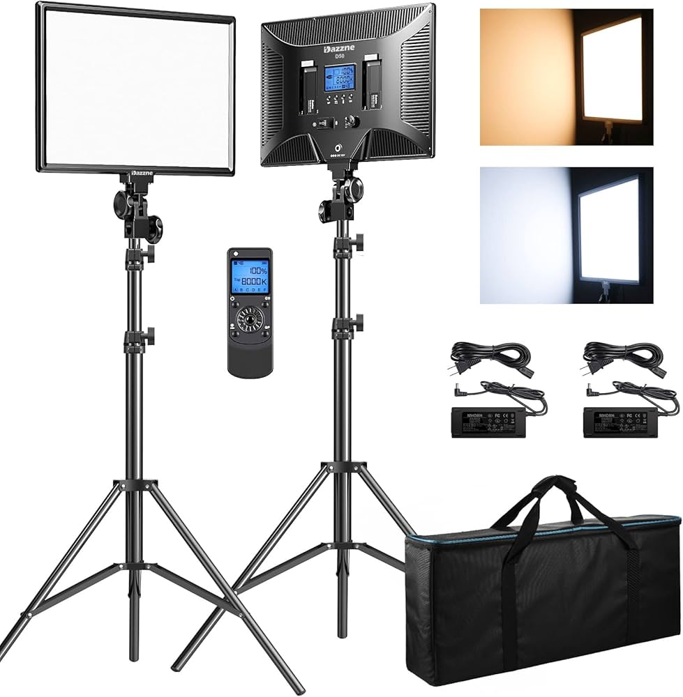 Amazon | Dazzne 撮影用ライト 無線制御 LEDビデオライト 2個セット