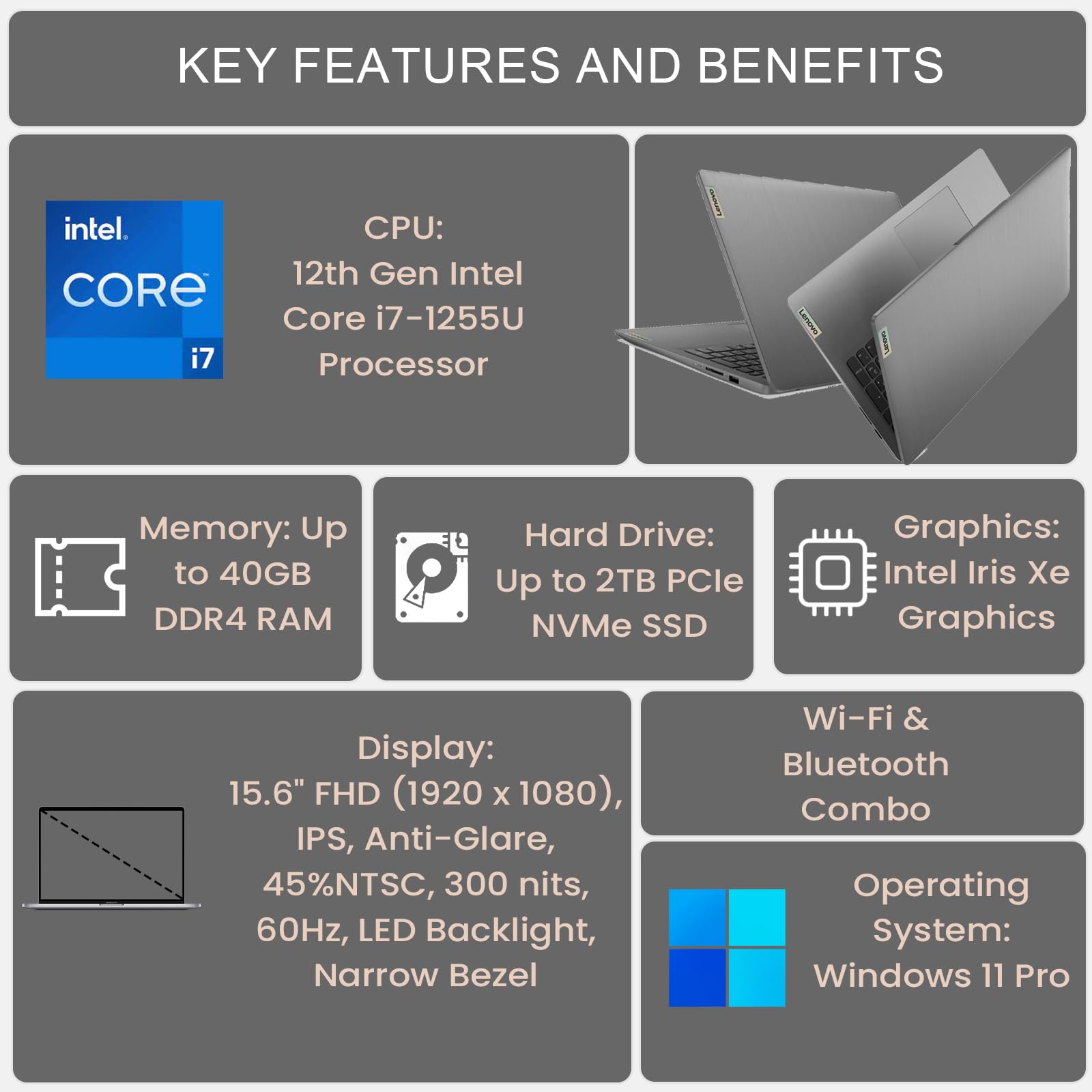 Amazon.com: Lenovo IdeaPad 3 Laptop, 15.6