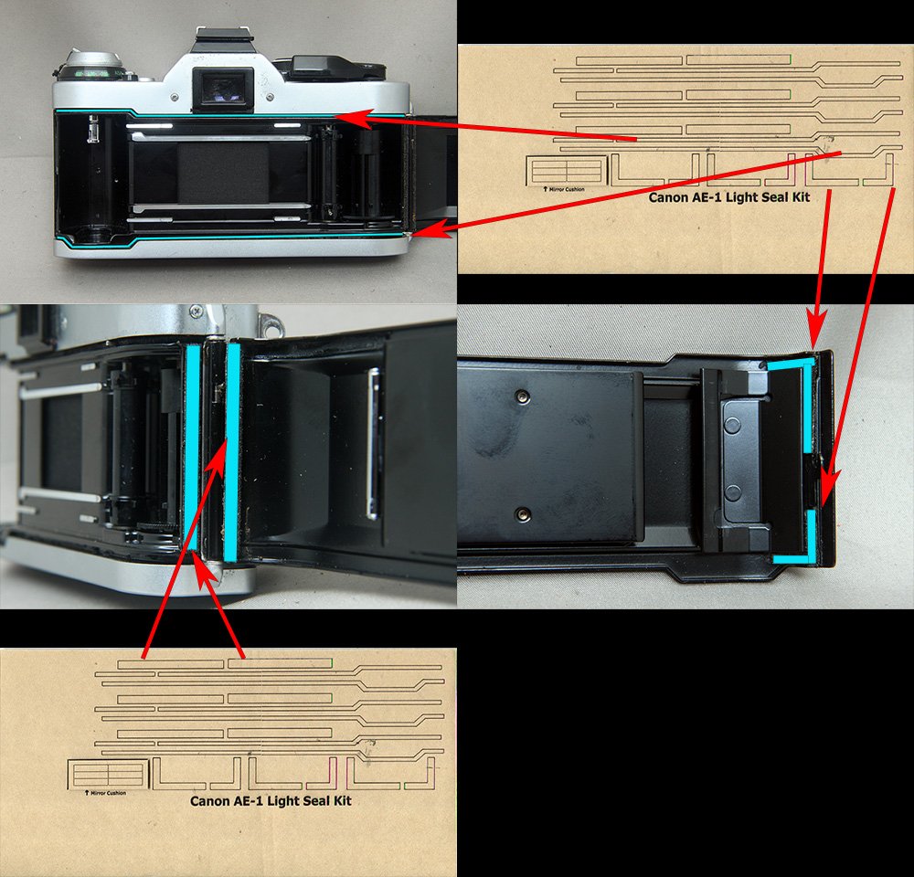 Amazon | Anchor LLC Canon AE-1用モルト貼り替えキット 黒 | フィルム