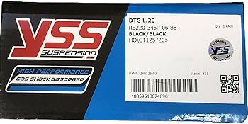 Amazon | YSS DTG L.20 リアサスペンション 345mm BLACK/BLACK CT125