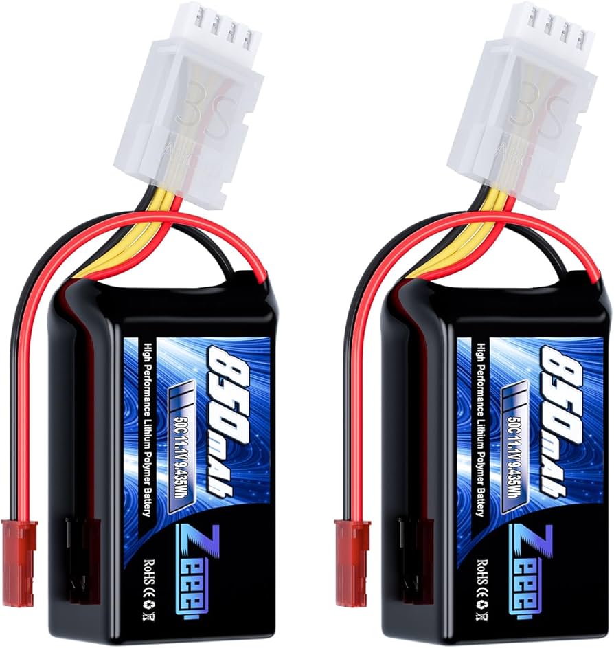 Amazon.com: Zeee 3S Lipo Battery 850mAh 11.1V 50C with JST Plug