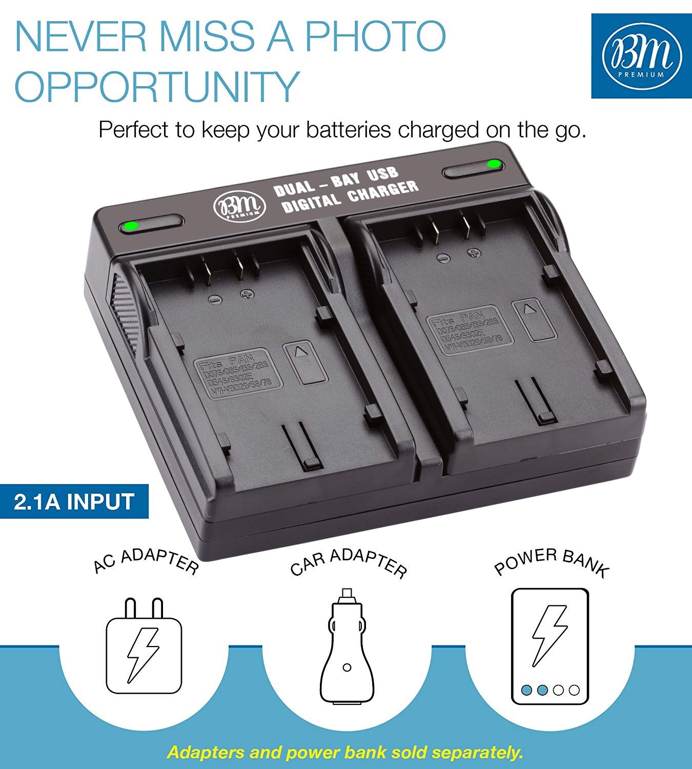 Amazon.com: BM Premium 2 VW-VBD58 Batteries and Dual Bay Charger