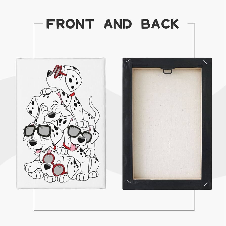 Amazon.co.jp: フレーム無し絵画 101匹わんちゃん アートパネル 装飾画