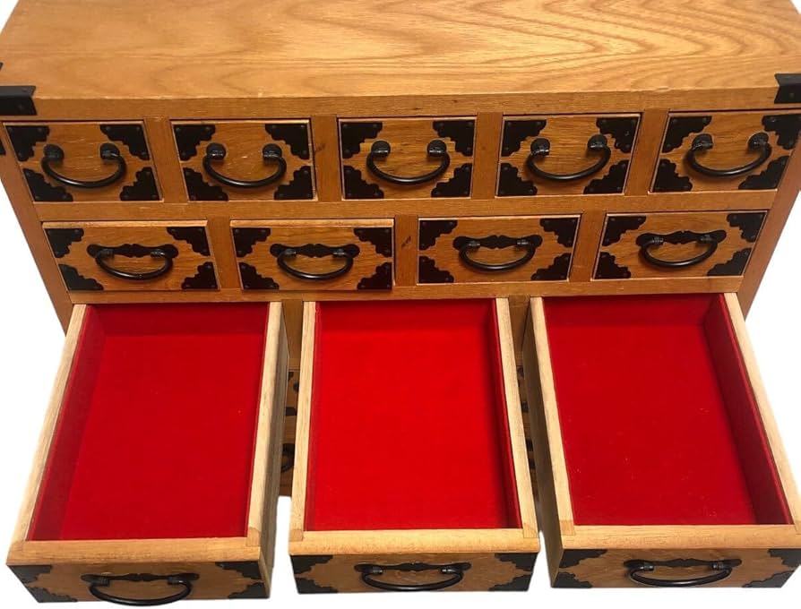 Amazon.co.jp: 【良品】薬箪笥タンス漢方5段17杯昭和レトロ大正ロマン