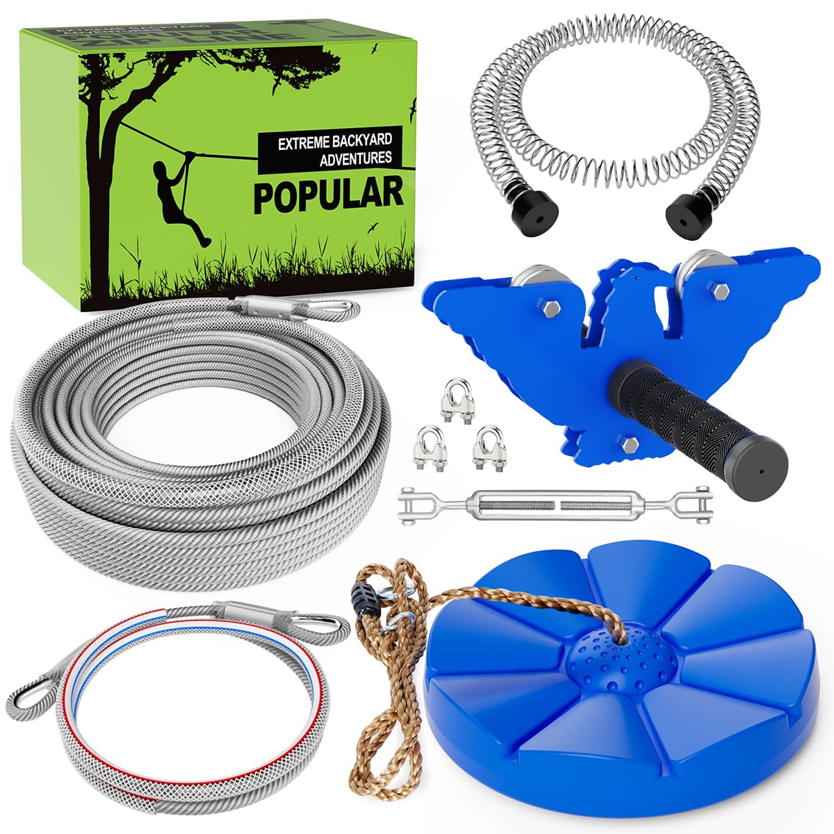 Amazon.com: X XBEN Zip line Kits for Backyard 98FT, Zip Lines for