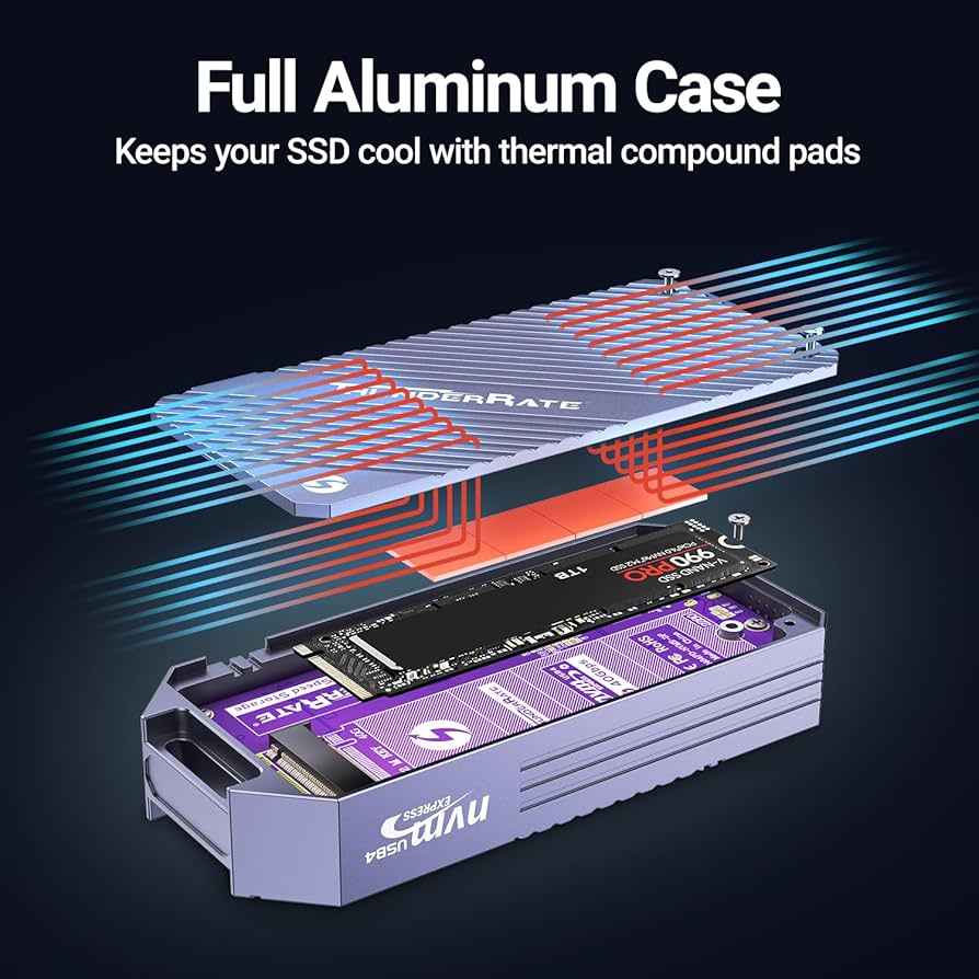 Amazon.co.jp: JEYI 40Gbps M.2 NVME SSD 外付けケース、USB C PCIe