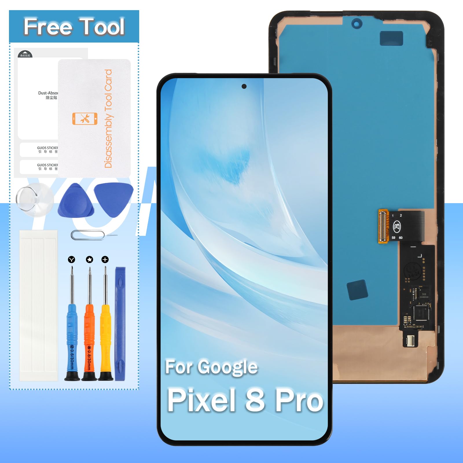 Amazon.co.jp: OLED For Google Pixel 8 Pro 液晶パネル 画面交換修理