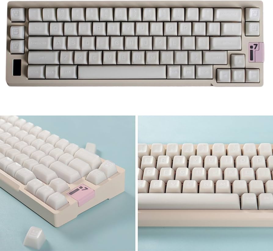 Amazon.co.jp: PBT キーキャップ白のようなダブルショット PBT キー