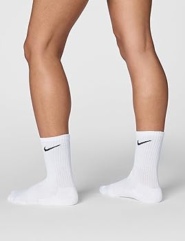 Amazon | NIKE ﾅｲｷ メンズ 3P ｴﾌﾞﾘﾃﾞｲ ｸｯｼｮﾝ ｸﾙｰ ｿｯｸｽ 100 21-23