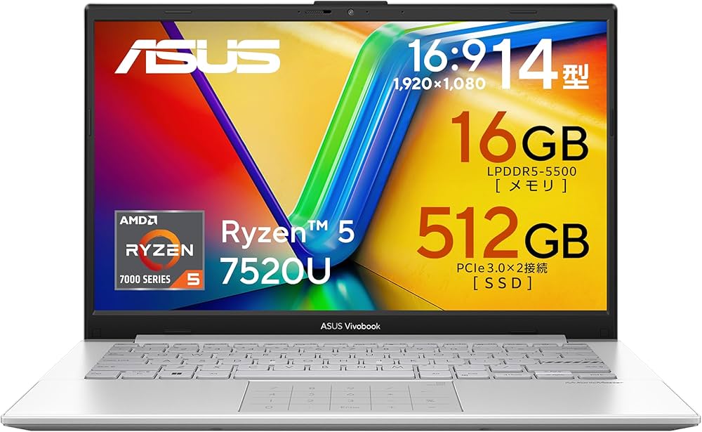 Amazon.co.jp: ASUS ノートパソコン ASUS Vivobook Go 14 E1404FA 14