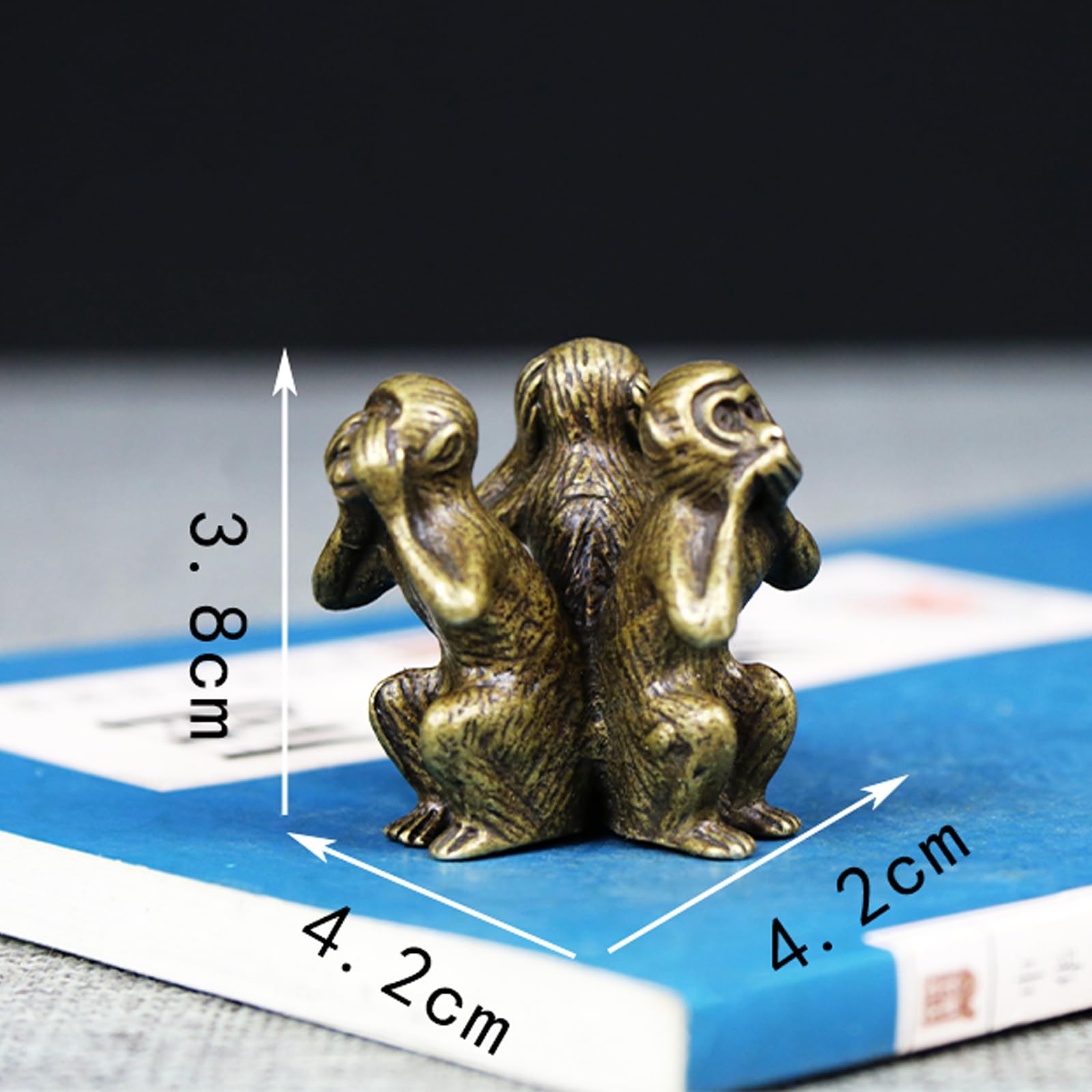 Amazon.co.jp: RemeeHi 猿 置物 真鍮製 三猿（聞かざる・言わざる・見