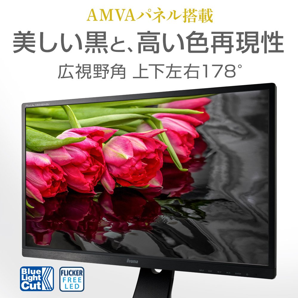 Amazon.co.jp: iiyama モニター ディスプレイ XB2481HSU-B3 (23.8