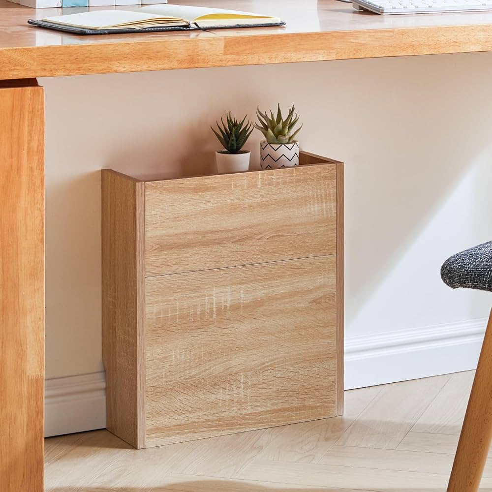 Amazon | IBUYKE ケーブルボックス 木製 2段収納 コンセント隠し