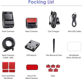 Amazon.com: VIOFO Dual Dash Cam, 2K 1440P 60fps+1080P 30fps Front