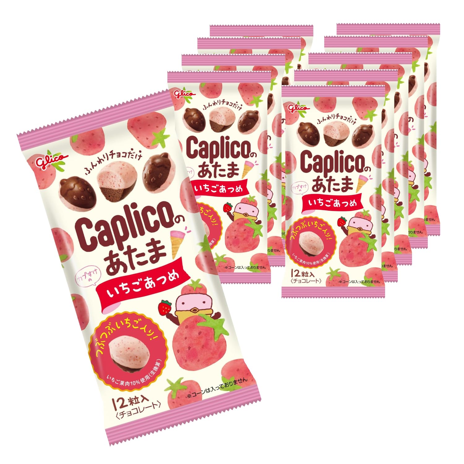 Amazon.co.jp: カプリコのあたま いちごあつめ 30g(12粒入り)×10個