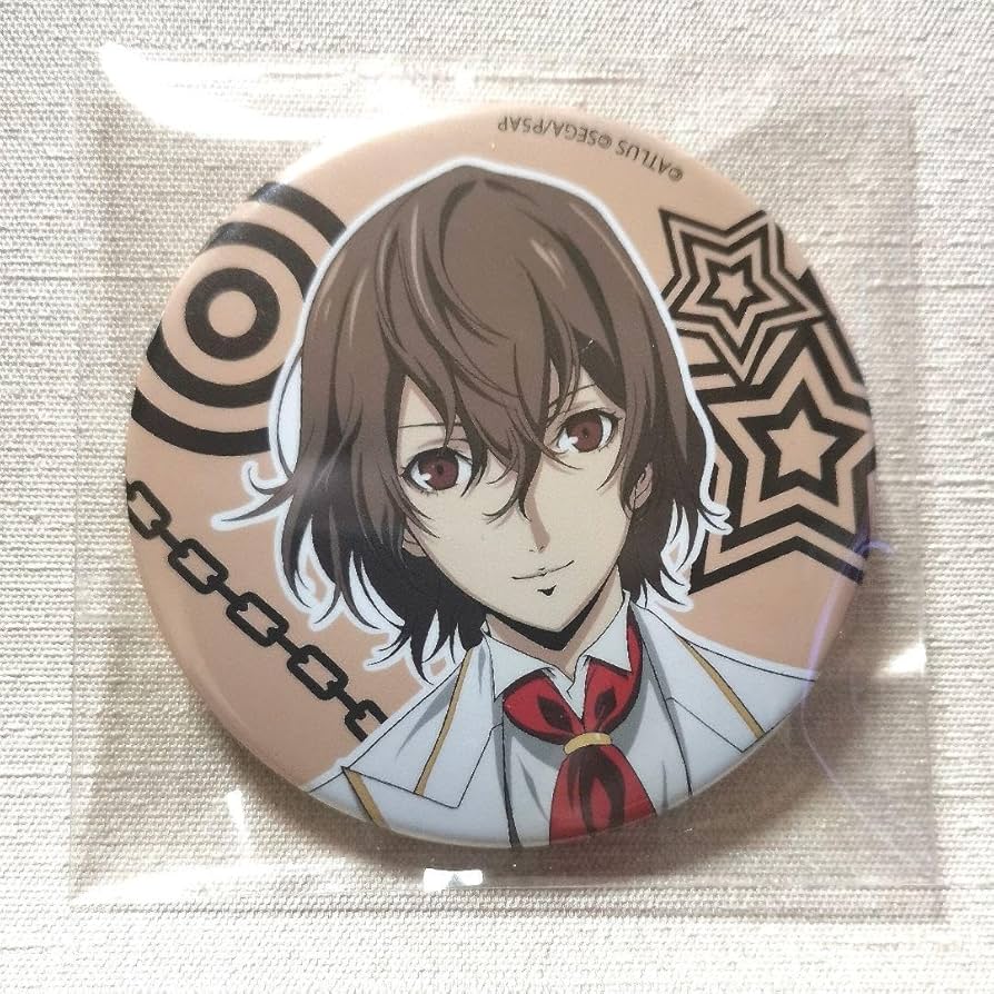 ペルソナ5ザロイヤル ゲーマーズ特典 缶バッジ 明智吾郎 ペルソナ5 ザ