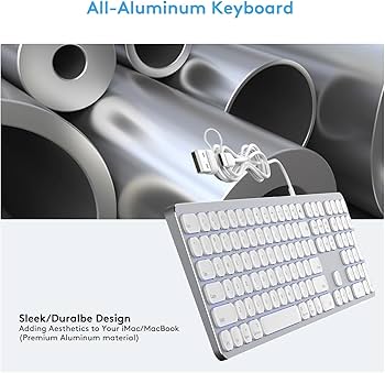Amazon | Apple Mac OS用オールアルミニウム有線バックライト