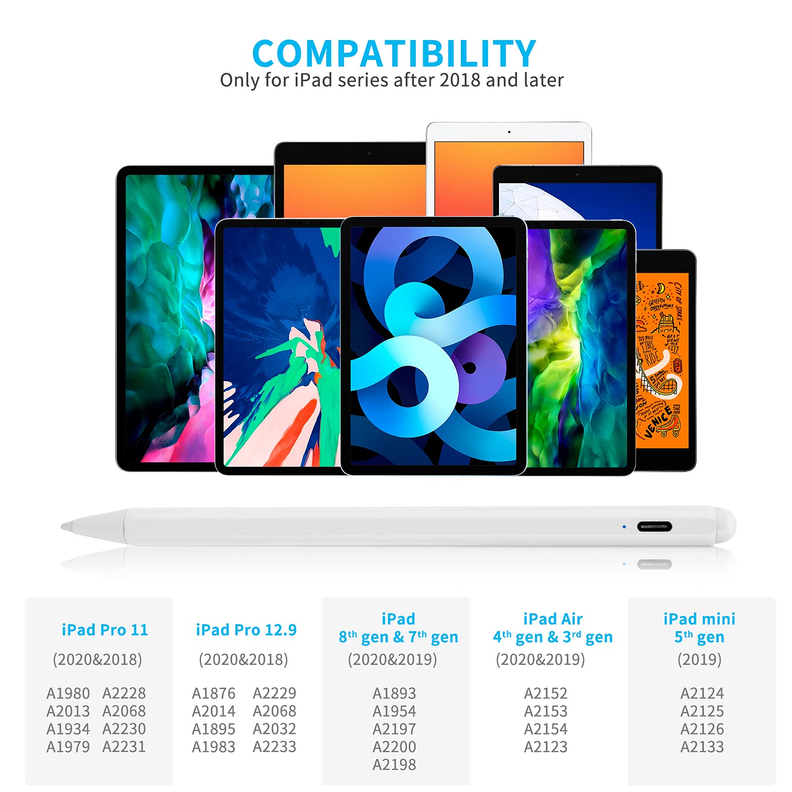 Amazon.com: Apple Pencil for iPad A16: Fast Charge, Palm Rejection