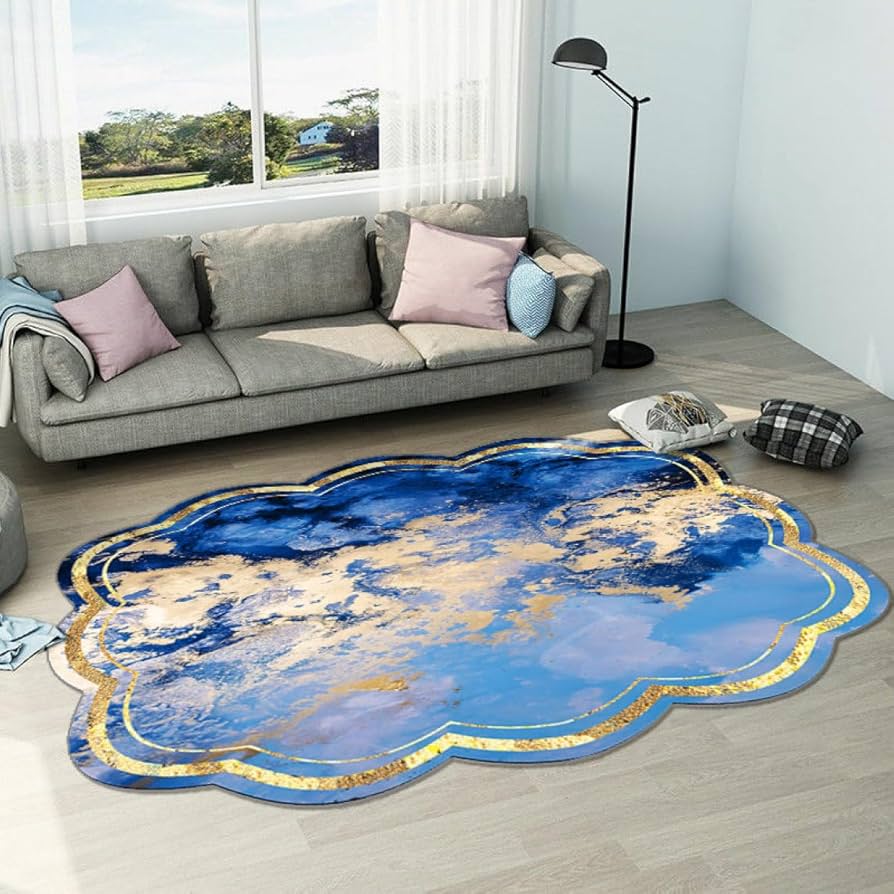 Amazon｜[NHYGDY] ラグ カーペットラグマット 不規則形マット マイクロ