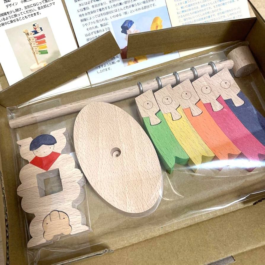 Amazon | 小黒三郎の組み木 五月人形 鯉のぼり小 | 兜飾り | おもちゃ