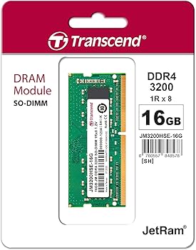 Transcend 16GB SO-DIMM DDR4 3200MHz Laptop RAM, Intel AMD