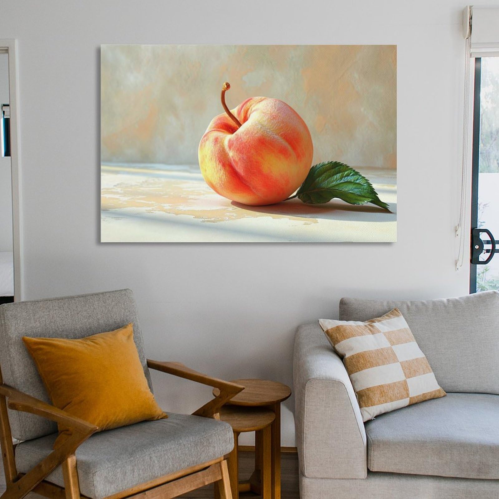 絵画日本画桃の絵インテリア0号絵画アート