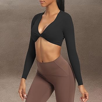 Amazon.com: Aoxjox Long Sleeve Crop Tops for Women Metamorph