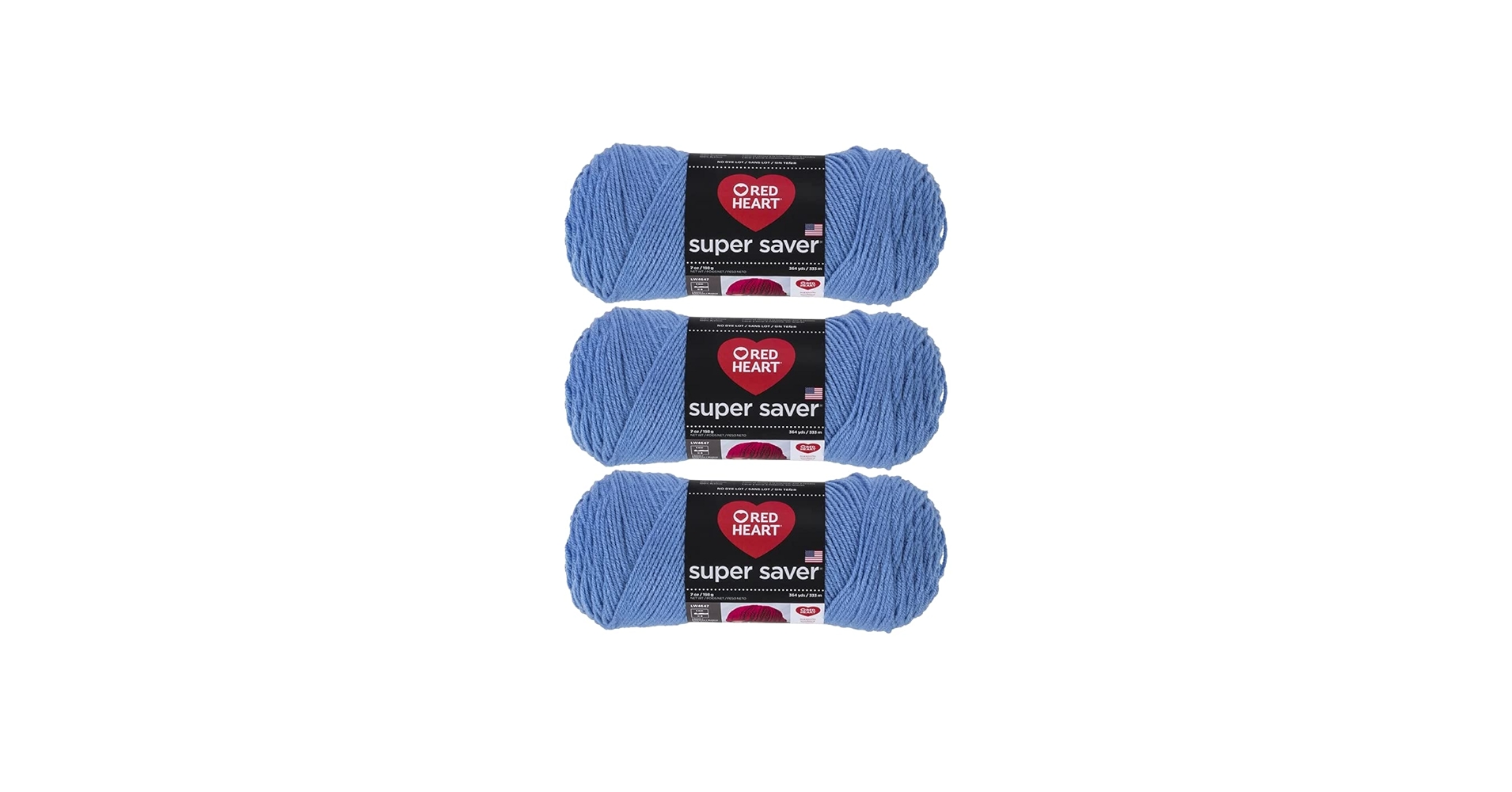 Amazon.com: Red Heart Super Saver Yarn (3-Pack) Light Periwinkle