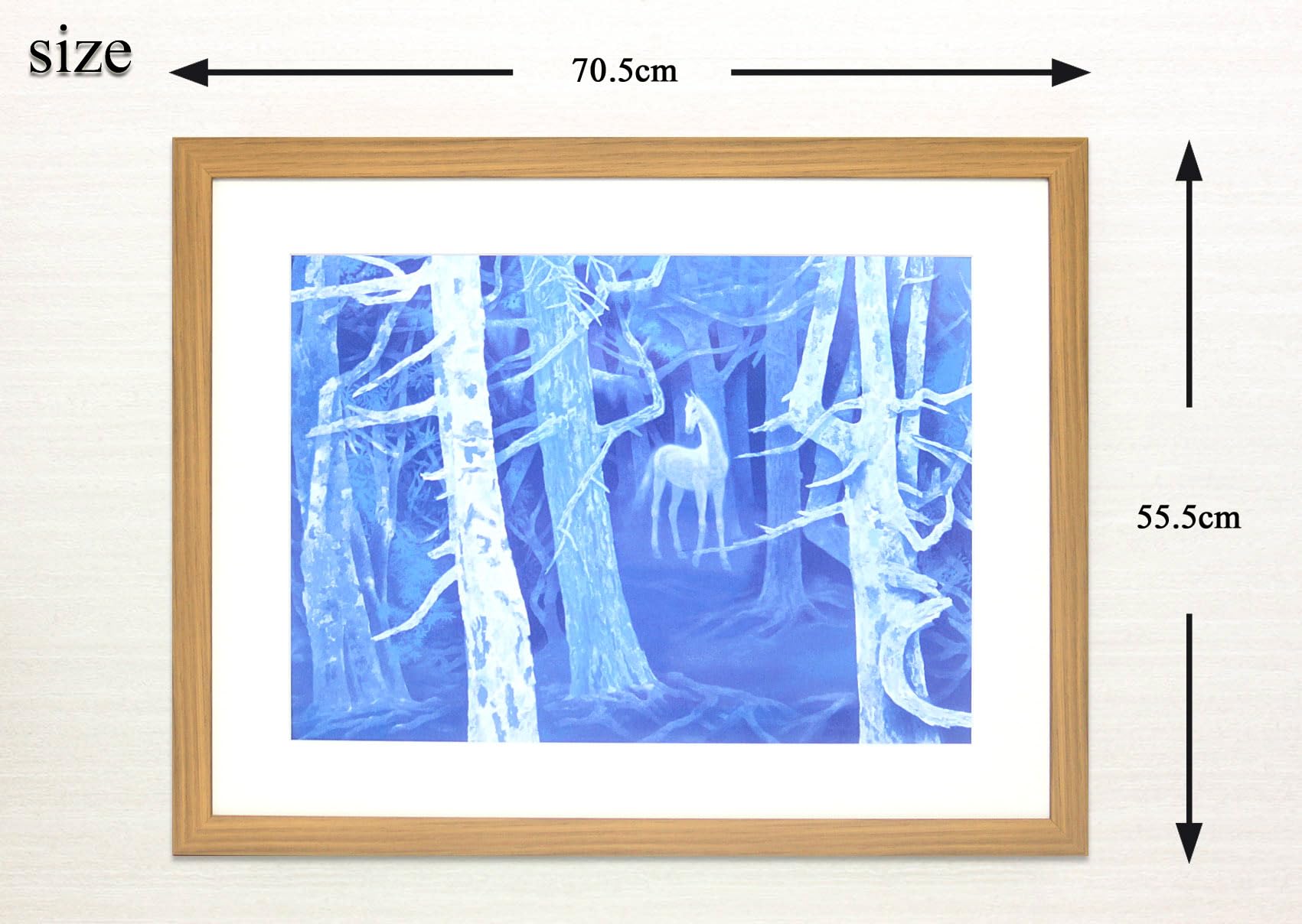 Amazon.co.jp: アートショップ フォームス 東山魁夷「白馬の森」日本画