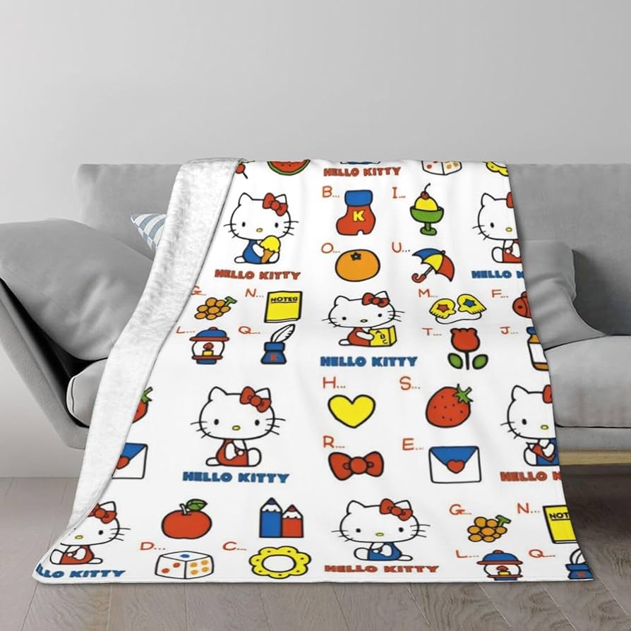 Amazon｜ハローキティ 毛布 ブランケット 布団 掛け毛布 膝掛け 夏用