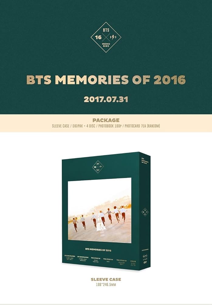 Amazon.co.jp: BTS – BTS MEMORIES OF 2016 DVD 4disc + 188p Special
